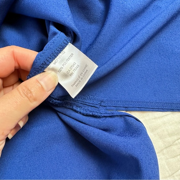 Paraphrase blue lightweight button down shirt - Picture 6 of 7